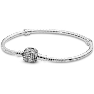 Pandora Damen-Armband Pavé-Kugelverschluss 925 Silber Zirkonia weiß 21 cm - 590723CZ-21