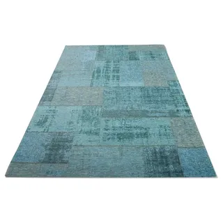 Vintage-Teppich Perugia Mischgewebe Blau Türkis 240 x 340 cm