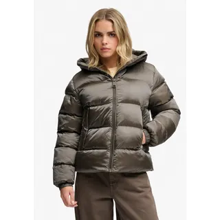 Superdry Hooded Shine Pufferjacke Deep Khaki Green L
