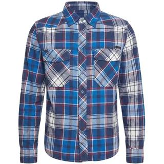 Brandit Textil Check Langarmhemd Navy L