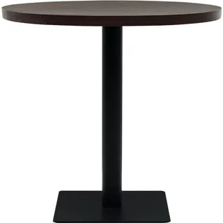 vidaXL Bistrotisch Ø 80 cm dunkel esche