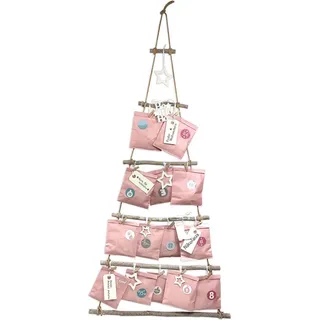 Frau Wundervoll DIY Adventskalender Weihnachtsbaum rosa 110 cm