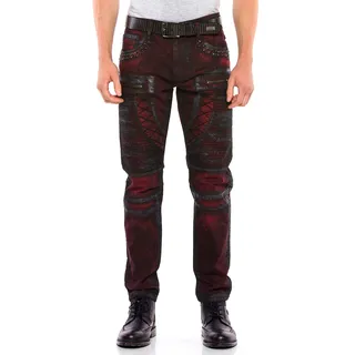 Bequeme Jeans CIPO & BAXX Gr. 32, Länge 32, rot (bordeau) Herren Jeans im Regular Fit-Schnitt