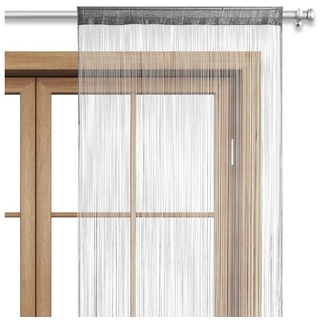 Fadenvorhang One, wometo, Stangendurchzug (1 St), halbtransparent, 100% Polyester, OEKO-TEX®, Fadengardine, kürzbar, Tür- und Fensterdeko grau