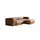 mit Hocker Lederfaserstoff cognac