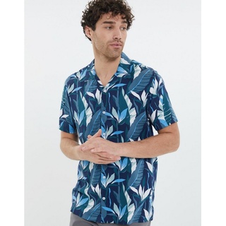 Threadbare Hawaiihemd THB Shirt S/Slv Turner blau S