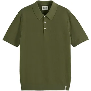 Scotch & Soda Core Structured Knitted Poloshirt grün L