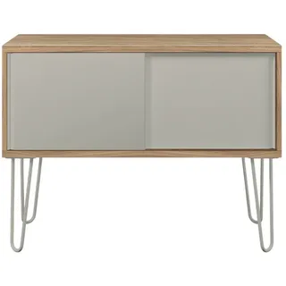 Bisley Sideboard Multirange Sideboard, in Nussbaum/Lichtgrau - Maße: H 75 x B 100 x T 45 cm grau