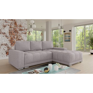 Sofnet Ecksofa Pavo mit Schlaffunktion und Bettkasten - 1 Stk - Rosa (Sawana 84))