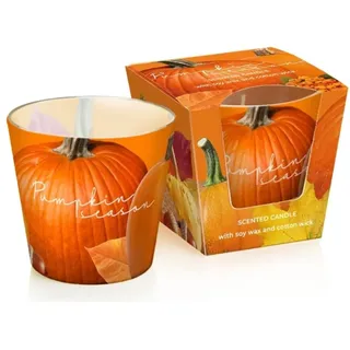 2er Set Duftkerze/Geschenk für Frauen/Kerze im Glas aus Sojawachs, Pumpkin Season, Duftrichtung Kürbis mit Baumwolle, L/B/H 8 x 8 x 8 cm, 115g