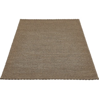 Wollteppich "Nora" Teppiche Gr. B/L: 160 cm x 230 cm, 10 mm, 1 St., grau (taupe) Schurwollteppiche Handweb-Teppich, Flachgewebe, handgewebt, reine Wolle
