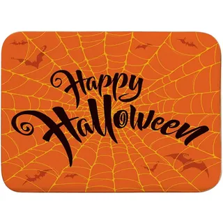 Halloween Fußmatte Decke Willkommen Zuhause Haustür Dekorationen Halloween Dekor Kunstfell Teppich Schwarz (E, B)