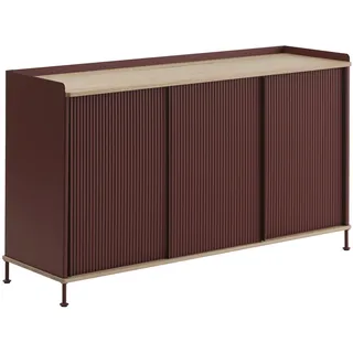 Muuto Enfold Sideboard, 148 x 85 cm, eiche geölt / deep red