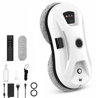 Osmo RoboClean Fensterputzroboter, Automatischer Fensterreiniger mit Starker Saugkraft & Wassersprühen, Intelligente Navigation & Kantenerkennung, Fernsteuerung, 3 Reinigungsmodi (Nass/Trocken)