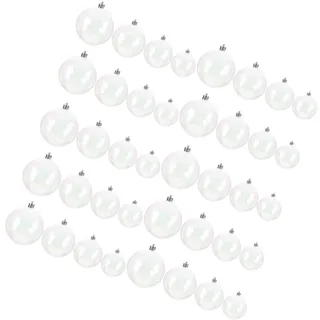 Cabilock 40 Stück Schillernde Weihnachtskugeln Kunststoff Befüllbar Transparent 3-6cm Festliche Baumdekoration Für Weihnachten Hochzeit Geburtstag