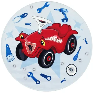 Big Bobby Car Kinderteppich 100 x 100 cm Blau