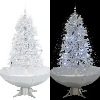 vidaXL Schneiender Weihnachtsbaum Weiß 170 cm