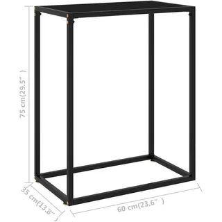 vidaXL Konsolentisch 60x35x75 cm schwarz