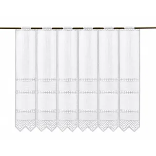 Albani Scheibengardine Jacquard weiß Höhe 30/45/60/90cm | Breite der Gardine frei wählbar in 13,5cm Schritten | Gardine | Panneaux (Höhe 60cm)