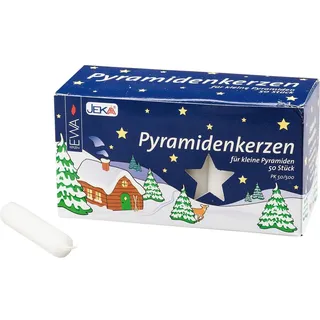 SAICO Pyramidenkerzen 50 Stück weiß