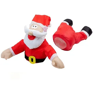 CLTYQ Weihnachtsmann Crashender Santa Rentier Animiert,Lustige Weihnachtsdekoration, mit Glasplitter Aufkleber und Bein Overall Animation Geschenk