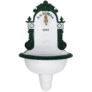 aubaho Brunnen 72cm Wandbrunnen Alu Waschbecken im Nostalgie Antik-Stil Kaiser Wien