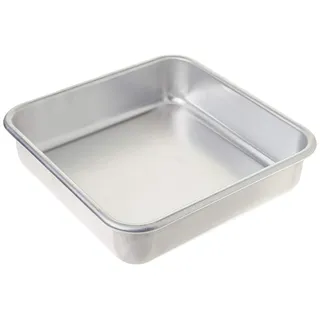 Nordic Ware Naturals Aluminium-Kuchenform, quadratisch, 20,3 x 20,3 cm, 20,3 x 20,3 cm, silberfarben