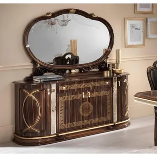 Klassische Anrichte mit Spiegel Kommode xxl Schrank Sideboard Italienische Möbel