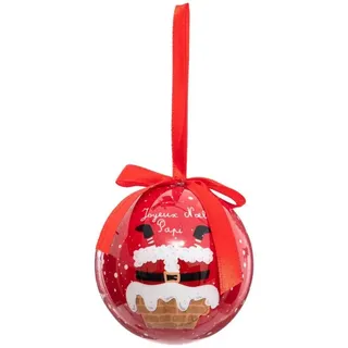 Weihnachtskugel Aus Bedrucktem Papier 75 Mm Papi Mami -