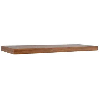 MiaMöbel Wandregal Mumba, aus massivem Teakholz Braun braun 100 cm x 5 cm x 30 cm
