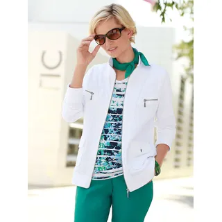 Shirtjacke CASUAL LOOKS "Shirtjacke" Gr. 52, weiß Damen Shirts Jersey Bestseller