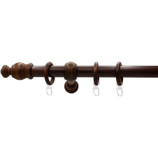 Gardinenstange »Holz 28 mini«, 1 läufig-läufig, Fixmaß, Made in Germany, Gardinenstangen, 47785337-3 braun