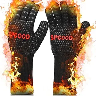 Grillhandschuhe hitzebeständig Grillhandschuh 800 Grad feuerfeste Handschuhe