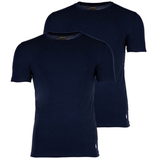 POLO RALPH LAUREN Herren T-Shirts, 2er Pack - CLASSIC-2 PACK-CREW UNDERSHIRT, Rundhals, Stretch Cotton Dunkelblau XL