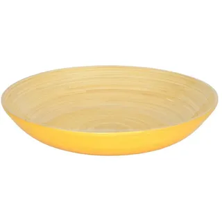 albert l. (punkt) Obstschale Bambus-Obstschale gelb 30 x 5,5 cm, Bambus, (Obstschalen), Obstschale 30x5,5 bunt|gelb