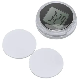Motorrad Uhr, Motorraduhr, Wasserdicht Mini-Uhr für Motorrad | Universal Motorrad Uhren Zubehör zum Aufkleben, Digitaluhr, Durchmesser 1,1 Zoll für Fahrrad