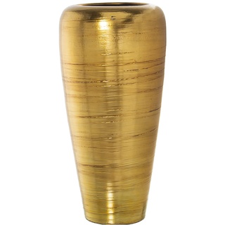 Bodenvase aus Keramik in Gold, 40 x 93 cm, Mund 25 cm