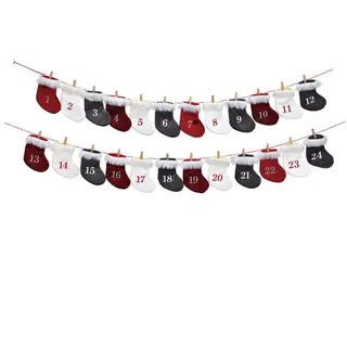Adventskalender befüllbar Socke 220cm Weihnachtskalender zum Befüllen Stiefel