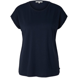 Tom Tailor Denim Damen T-Shirt FLUENT BASIC Relaxed Fit Blau 10668 XS