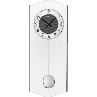 AMS Wanduhr Pendeluhr modern Aluminium-Zifferring - AMS Modell: 7480 grau