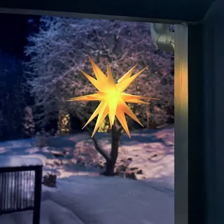 esotec Solarleuchte Kunststoff Ø35cm 2 Leuchtfarben inkl. Weihnachtsdeko gold, weiß