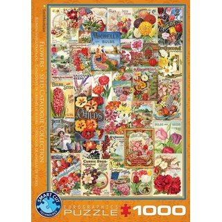 Eurographics 6000-0806 - Blumen Saatgutkataloge , Puzzle, 1.000 Teile