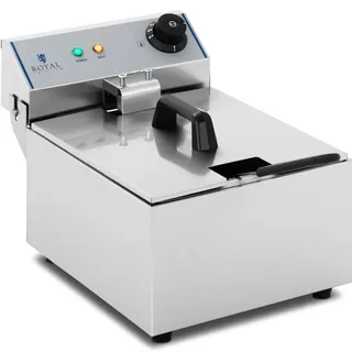 Royal Catering Elektro-Fritteuse 10 l 2800 W ECO RCEF-10EY-ECO, XXL, 3200 Watt, Edelstahl, Liter