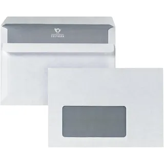 Posthorn C6 75 g/m2 Weiß 1000 St. selbstklebend mit Fenster