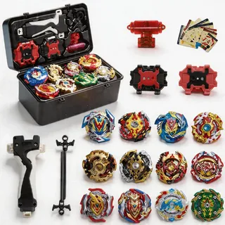 Gytobytle 12er Bey Kampfkreisel mit Kasten Metal Fusion Blade Kreisel Set, mit Griff