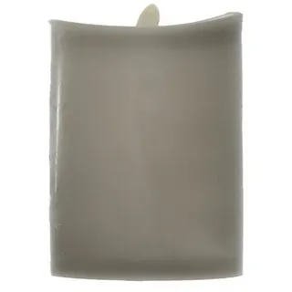 B&S LED-Kerze Echtwachskerze grau 12.5 x Ø 9 cm mit Flackerflamme und Timer grau