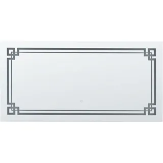 Beliani Badspiegel mit LED-Beleuchtung rechteckig 120/60 cm AVRANCHES