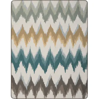Biederlack Aurora Lines Kuscheldecke 150 x 200 cm Beige/Grau/Blau