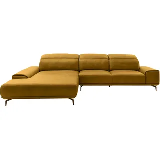 Musterring Eckcouch Leder Wohnlandschaft 3-Sitzer Gelb