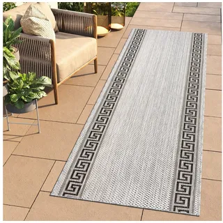 Tapiso Küchenläufer MELISSA, rechteckig, Höhe: 6 mm, Indoor & Outdoor, UV-beständig, wetterfest, modern grau 70 cm x 150 cm x 6 mm